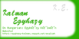 kalman egyhazy business card